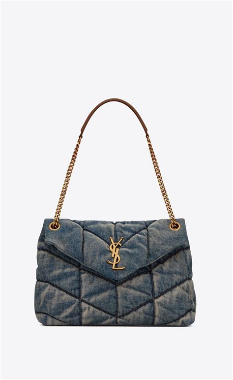 suede bag ysl|ysl denim puffer bag.